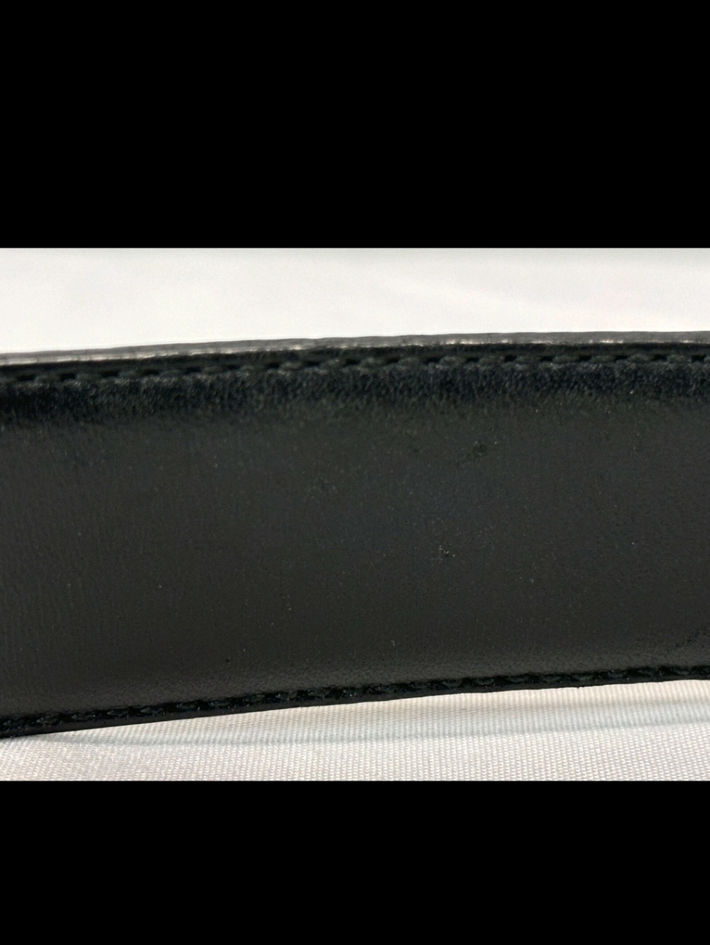 Coach Classic Black Leather Belt Sz.40"-42" & 1.25" W Unisex Silvertone Brass - Picture 4 of 13